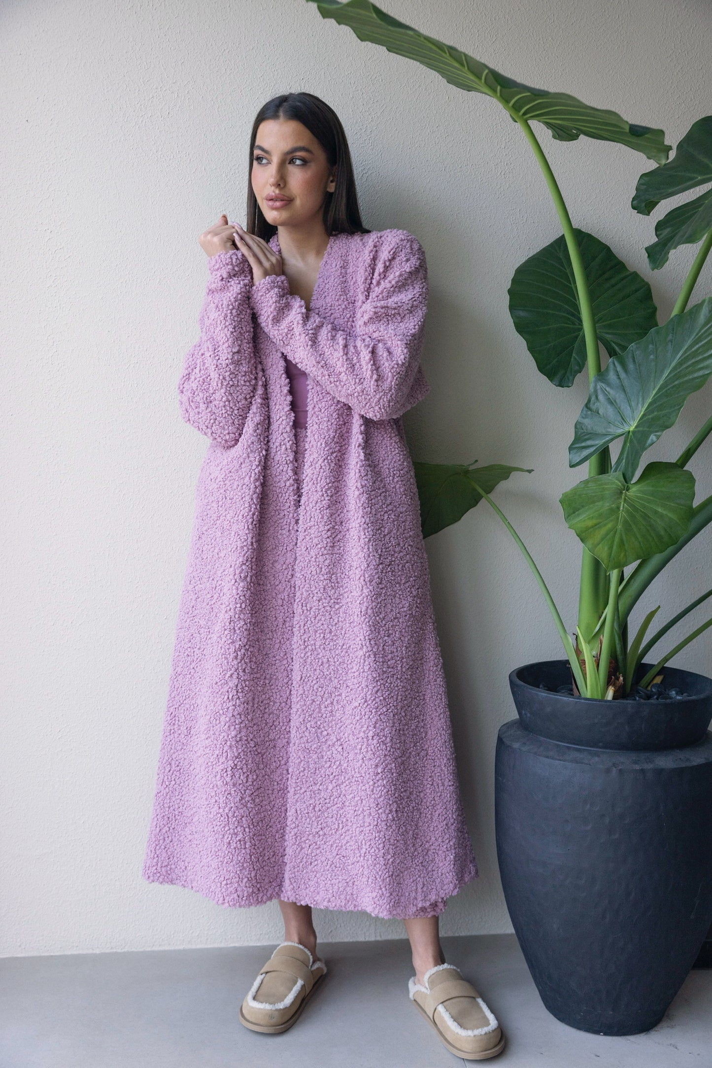 pink berry shearling set