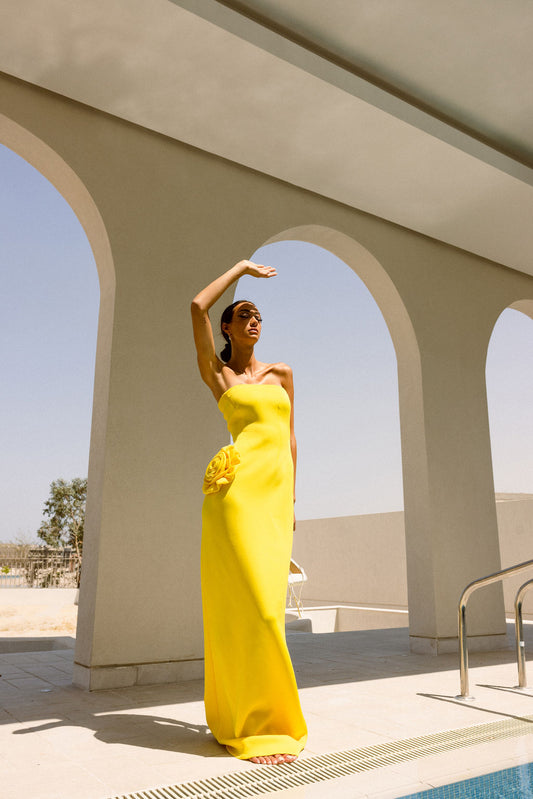 Yellow rose gown